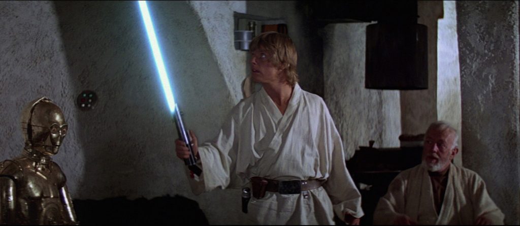 Luke Skywalker mit Lichtschwert © 20th Century Fox / Walt Disney / bit.ly/2yWS4I3