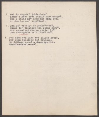 Volkslied „Auf de schwäbschen Eisenbahne“ (1919) Sammlung Landesstelle für Volkskunde