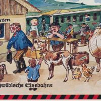 Schwäbische Eisenbahn. Postkarte