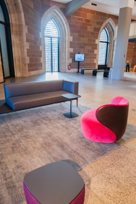 So könnten ab Herbst 2020 die Lounge und das Museumscafé des Landesmuseums Württemberg aussehen