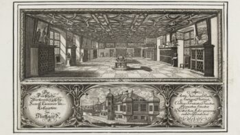 Ludwig Sommer "Die fürstliche Wirttembergische Kunst Cammer im Lustgarten zu Stuttgard", Kupferstich