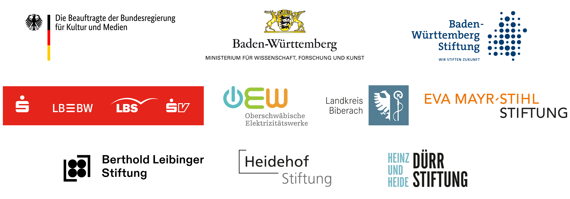 Logos der Förderer der Großen Landesausstellung 204/25